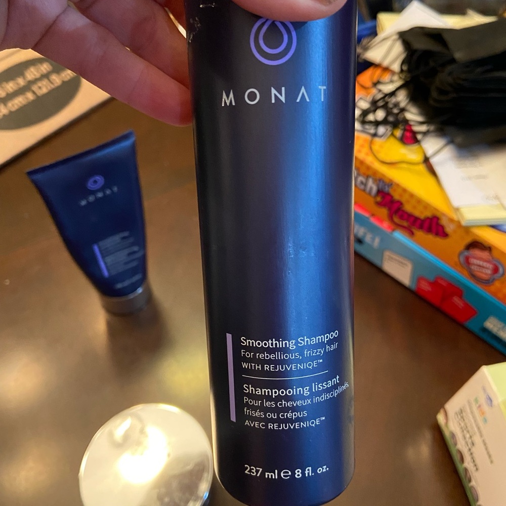 Monat smoothing shampoo and conditioner and replenish mask
